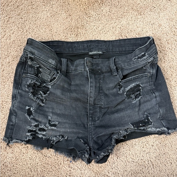 American Eagle Outfitters Pants - American Eagle Outfitters Black Distressed Jean Shorts